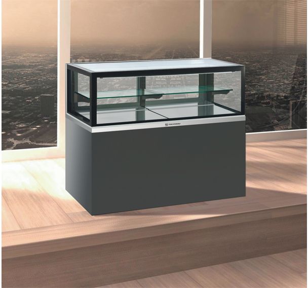 Vitrine horizontale Karina, positive ventilée, 1 étagère, 220 L- KARINA97QB-SP