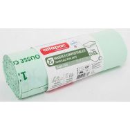 100 Housse compostables sans lien -Déchets organiques-240L- Vert