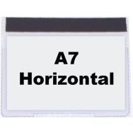 100 Pochette porte documents transparente A7 magnétique - Manutan