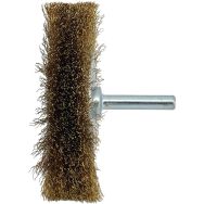 10 Brosse pour perceuse fil ondulé 0,2 laiton 80x20mm T19 tige 6mm