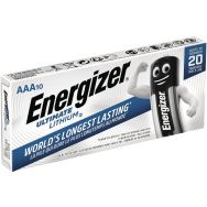 10 Pile Ultimate Lithium - L92/AAA - Lot de 10 - Energizer