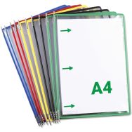 10 poches à pivots A4 ouverture grand côté - Assorti