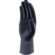12 paires Gant tricot polyester/nitrile VE722NO -Taille 7 - Noir/gris