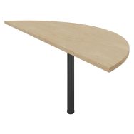 1/2 lune Alma L163xP60 + pied de renfort Chêne/Carbone