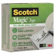 1 Rouleau Adhésif Invisible Magic green 30m larg 19mm