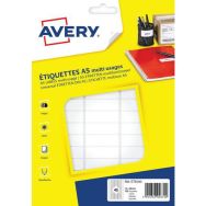 1 étui d'étiquettes blanches 13 x 38 mm - Lot de 720