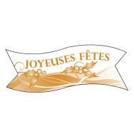 24 Décor comestible 'Joyeuses fêtes' non azoique