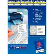 250 Cartes de visite - Bords microperforés - 85 x 54 mm - 185 g/m