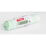250 Sac poubelle à lien coulissant - Déchets organiques-30L-Vert