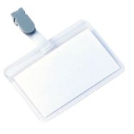 25 Porte-badges autoplastifiables - Avec clip