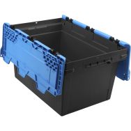 2 Bac de transport à couvercle ProfiPlus CrocoLid 40/32 47L bleu