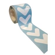 2 Rouleaux de bandes de signalisation pour vitre motif flèches arrondies