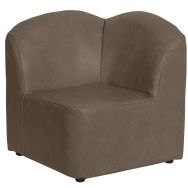 2 chauffeuses droites+1 angle Bowling Déhoussable PVC M1 Urban Taupe