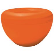 2 jardinières extérieures Scoop avec pots et support - orange