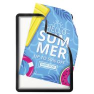 2 pochettes cadre d'affichage adhésive Magneto A3 - 297 x 420 mm Noir