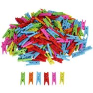 450 mini pinces à linge 2,5cm - couleurs assorties
