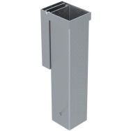 Lot de 4 Fourreaux carré de 80 x 80 mm en aluminium avec couvercle encastré