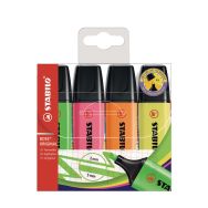 4 Surligneurs Stabilo Boss Original fluo