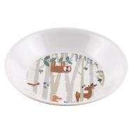 4 assiettes à bouillie Ø 18,5 cm mélamine blanche - rêve de forêt