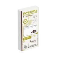 50 enveloppes 110x220 80g blanc recyclé, ss cello