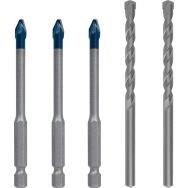 5 Forets 6mm (3 HEX9 HARD CER / 2 CYL3)