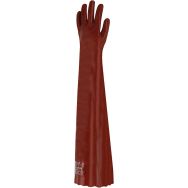 5 paires Gant de protection à enduction simple en pvc rouge T 10