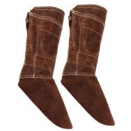 5 paires de Guêtres de soudeur en cuir croûte marron supérieur