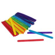 600 bâtonnets bois 113x10x2mm - 6 couleurs
