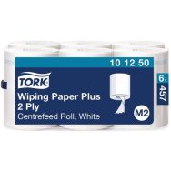 6 Bobines d'essuyage Maxi Tork Plus M2 1 pli Blanc