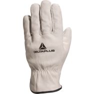 6 Paires de Gants tout fleur de bovin gris lisere rouge