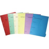 6 chemises A4 pack pro - 6 thèmes - Assorti