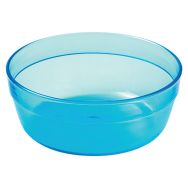 6 coupelles rondes copolyester 35 cl - transparent bleu
