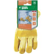6 paires Gants docker croûte vachette - Jaune