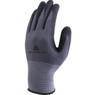 6 paires de gants tricot spandex paume nitrile/pu+picots T7 Gris/noir