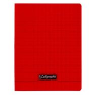 8000 POLYPRO,  Cahier piqué rouge 17x22cm 32p DL3mmIV 90g