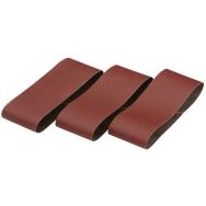Abrasif pour ponceuse à bande - 100x610mm - grain 60 - Lot de 3