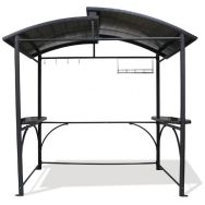 Abri barbecue 240x150cm gris anthracite