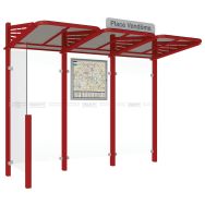 Abri bus Conviviale 3 m bardage gauche - Procity