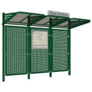 Abri bus Conviviale 3 m fond acier - sans bardages latéraux - Procity