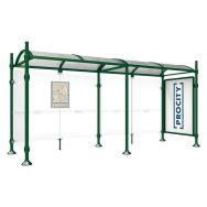 Abri bus Province vitrine - 1 bardage latéral pommeau City - Procity