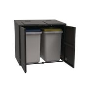 Abri conteneur Bonnos beige ou anthracite - 2 trappes OM
