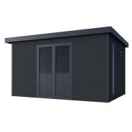 Abri de jardin ONYX 43 - 12m vitre latérale composite - anthracite