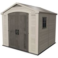 Abri de jardin jardin SYDNEY 88 - 5,6m résine - marron/beige