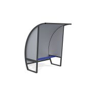 Abri de touche tout en aluminium hauteur 2M banc