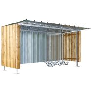 Abri deux roues métal/bois : élément initial