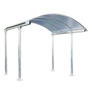 Abri toiture cintrée, module de base, coloris alu naturel