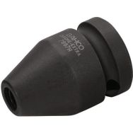 Adaptateur 1/2" vers porte-embout 6 pans 1/4" phosphaté 38mm
