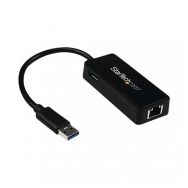 Adaptateur réseau USB 3.0 vers Gigabit Ethernet avec port USB - Noir
