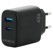 Adaptateur secteur USB-A et USB-C 45W - Mobilis