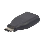 Adaptateur usb 3.0 a femelle / c male noir monobloc